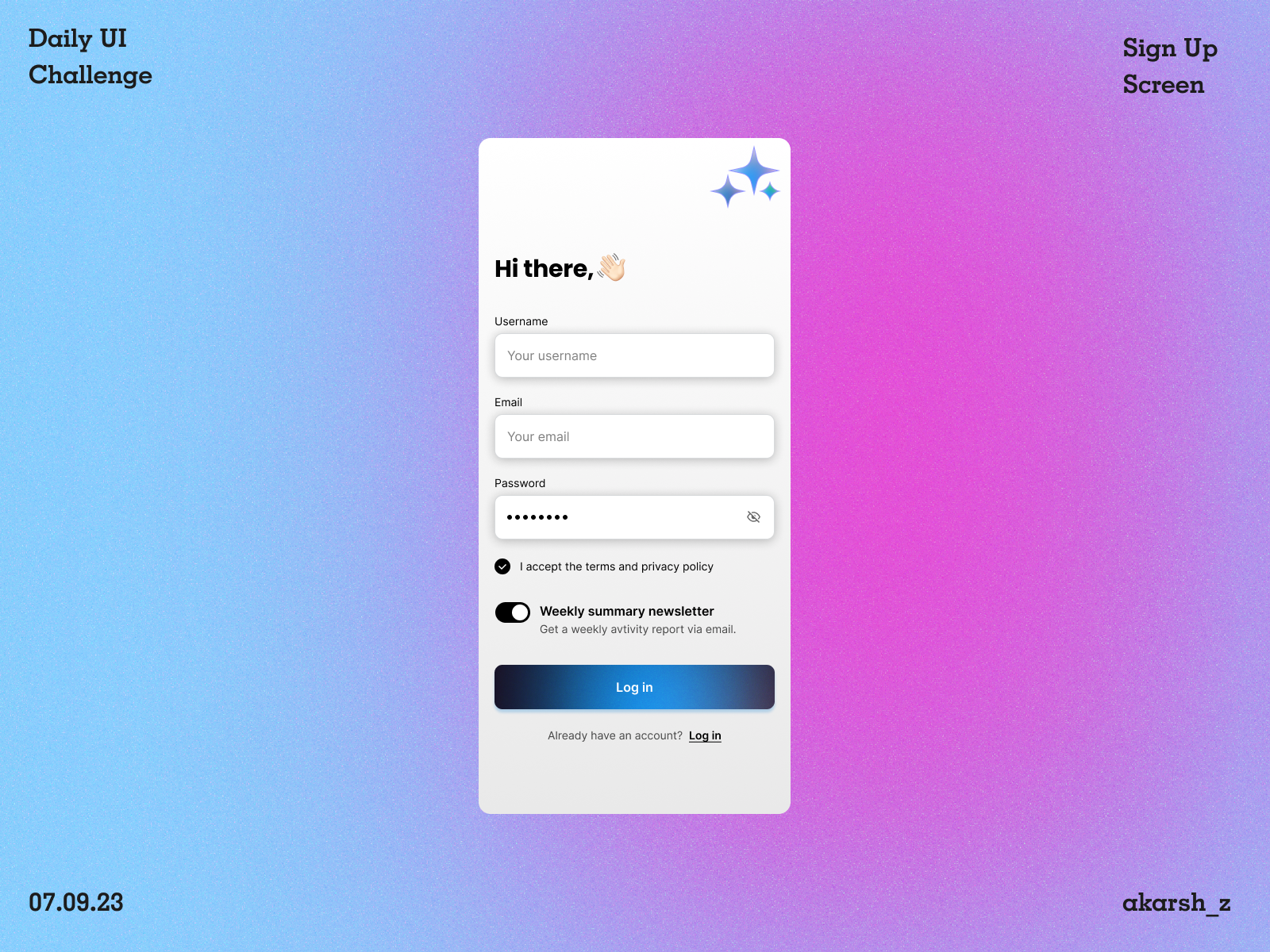 Daily UI Challenge #3
