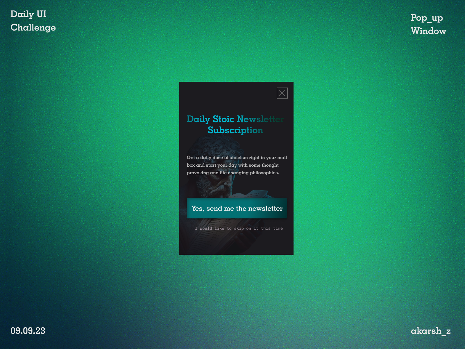 Daily UI Challenge #5