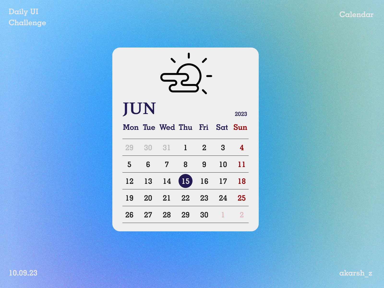 Daily UI Challenge #6
