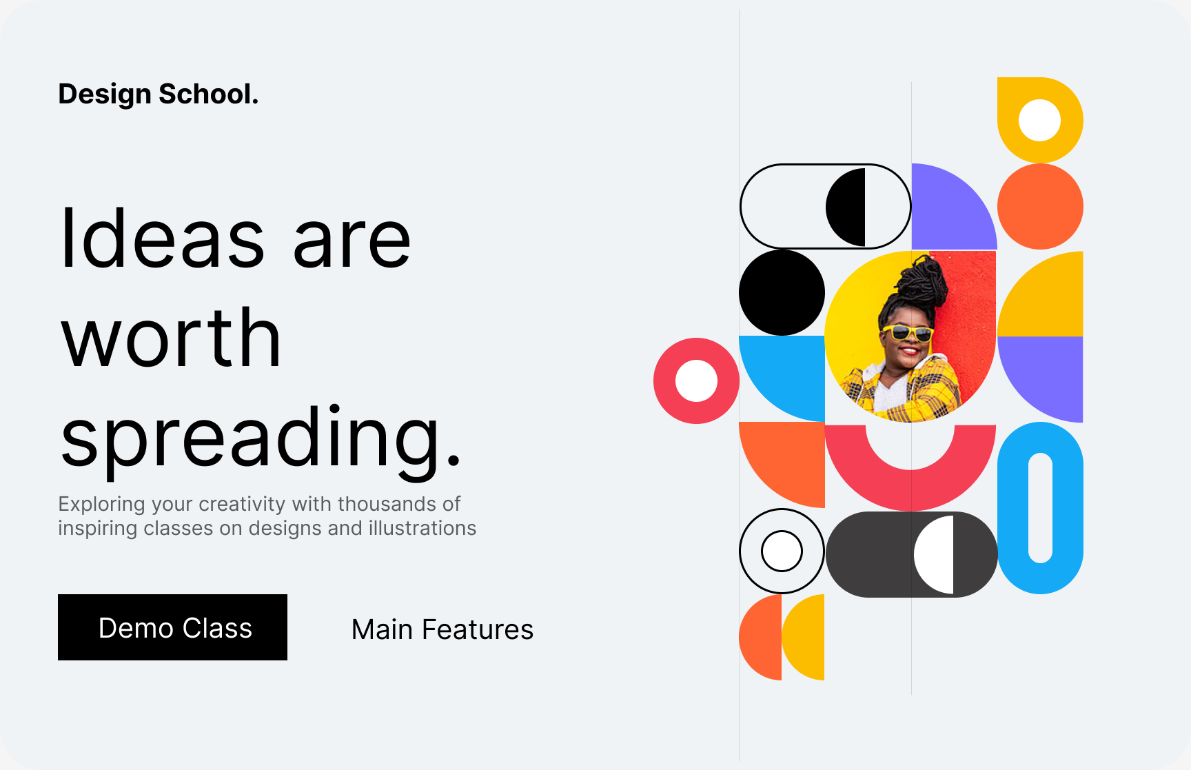 Landing Page for a Design School 