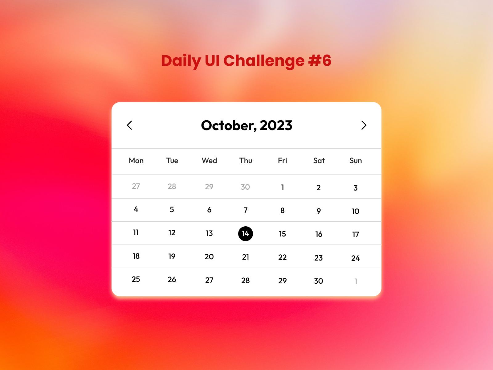 Daily UI Challenge #6