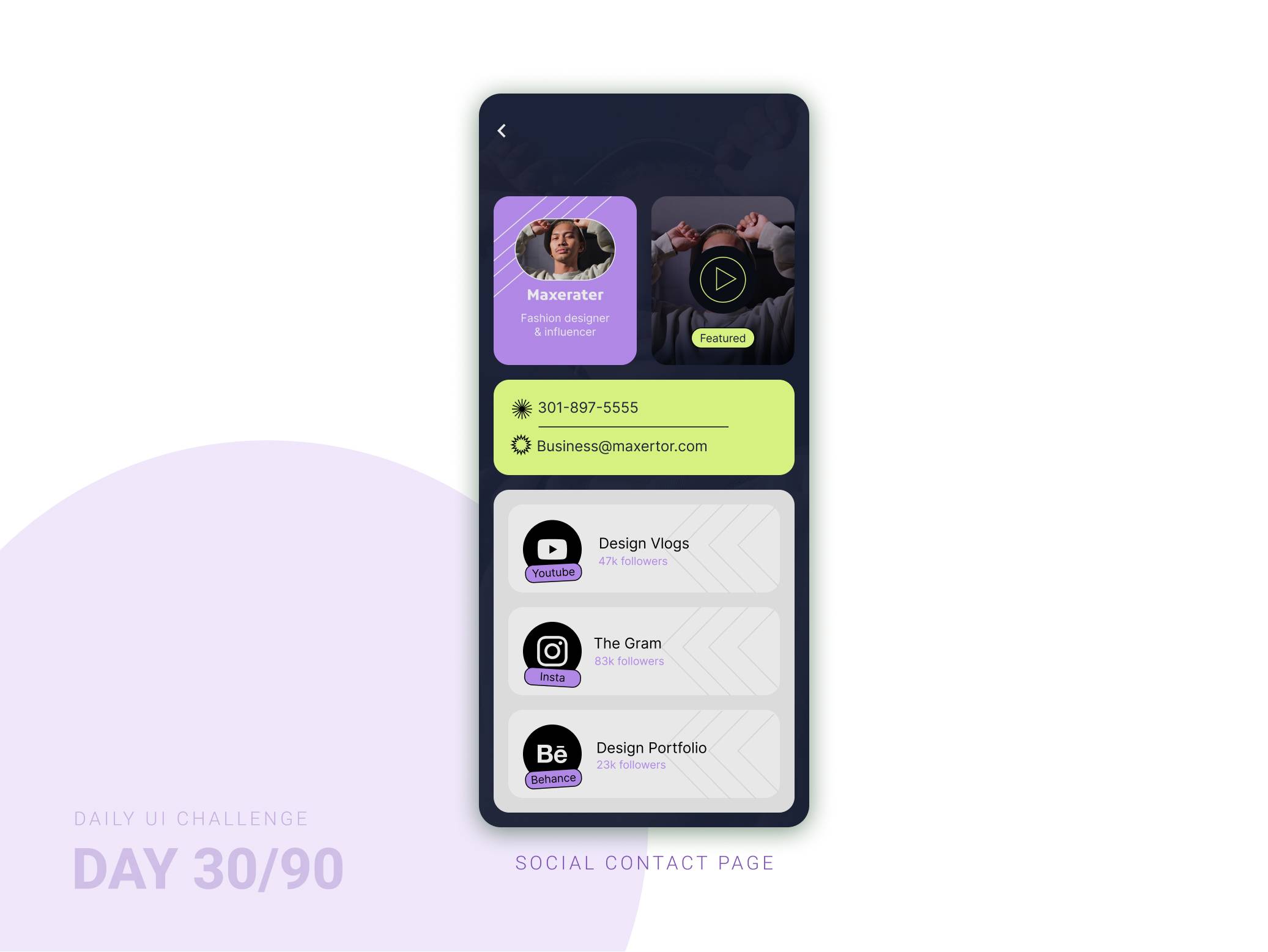 Daily UI Challenge #30