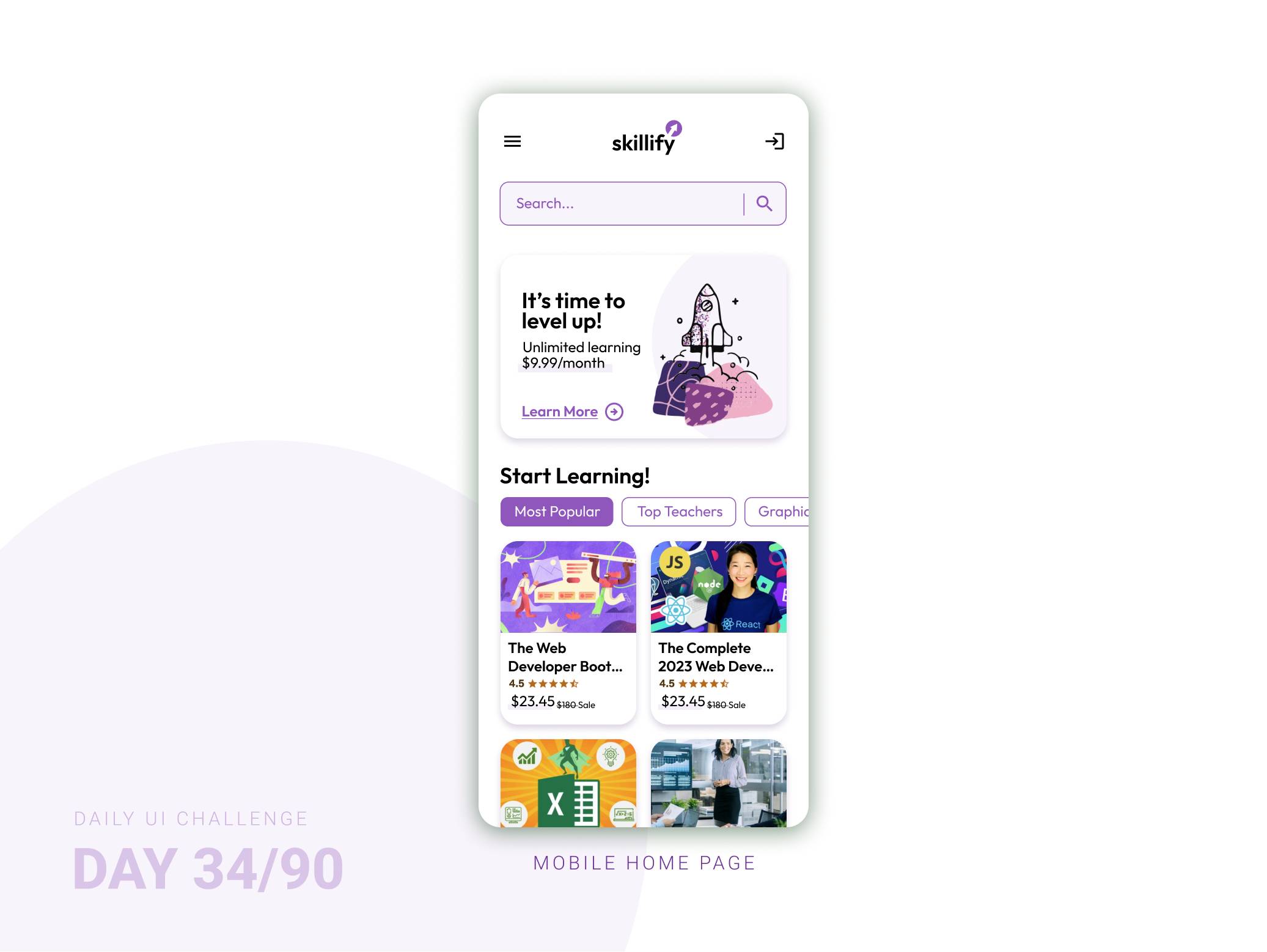 Daily UI Challenge #34