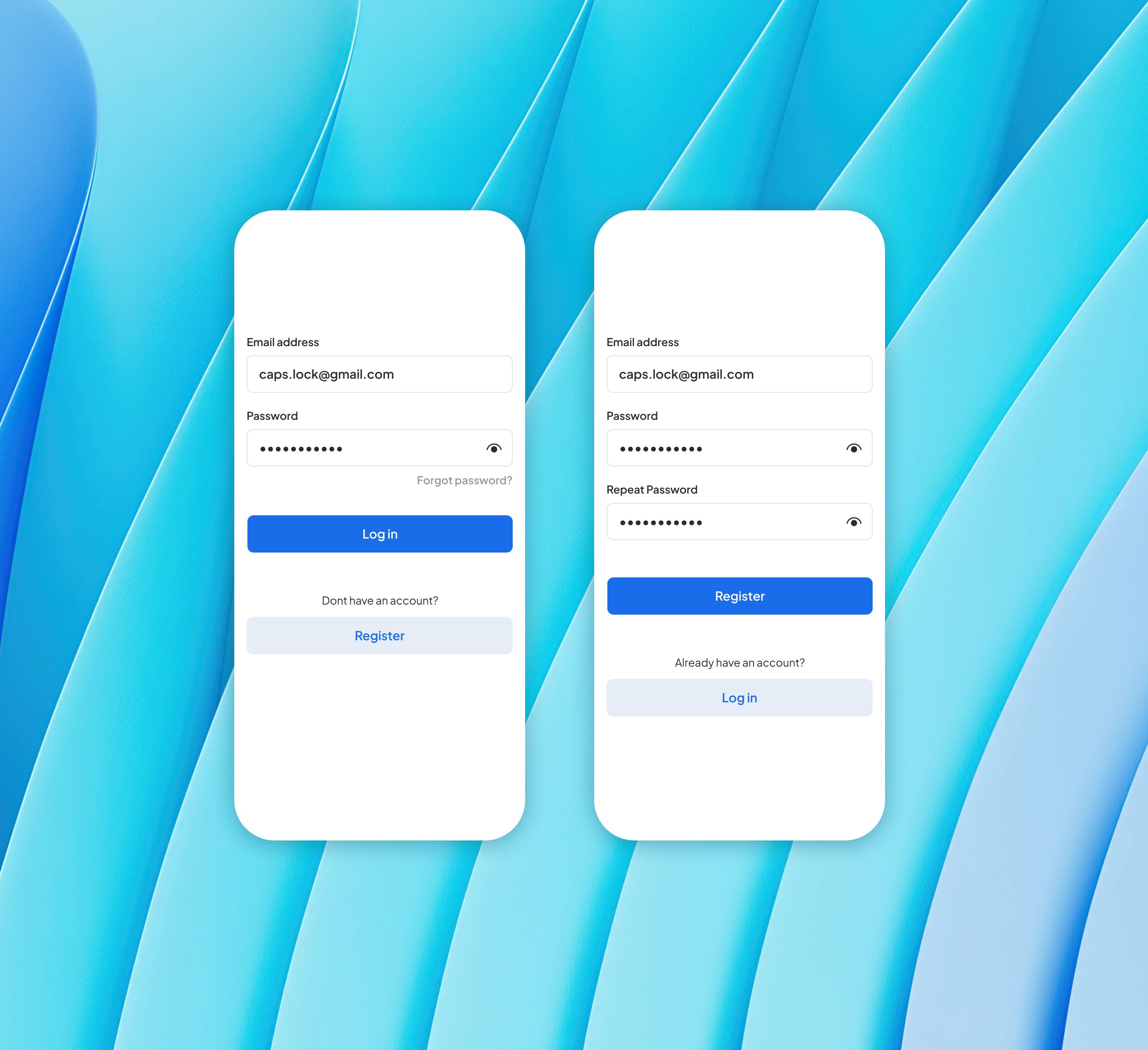 Signup/Registration UI design