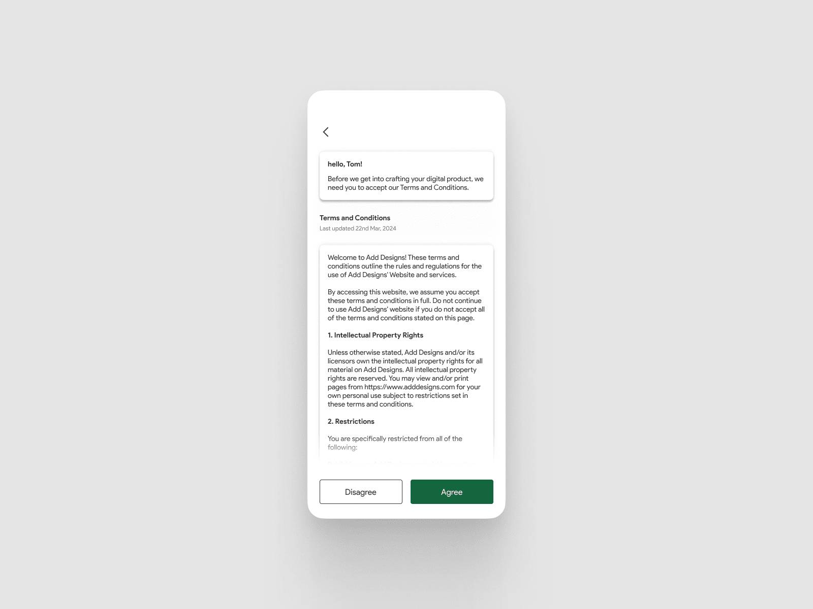 Daily UI Challenge #44