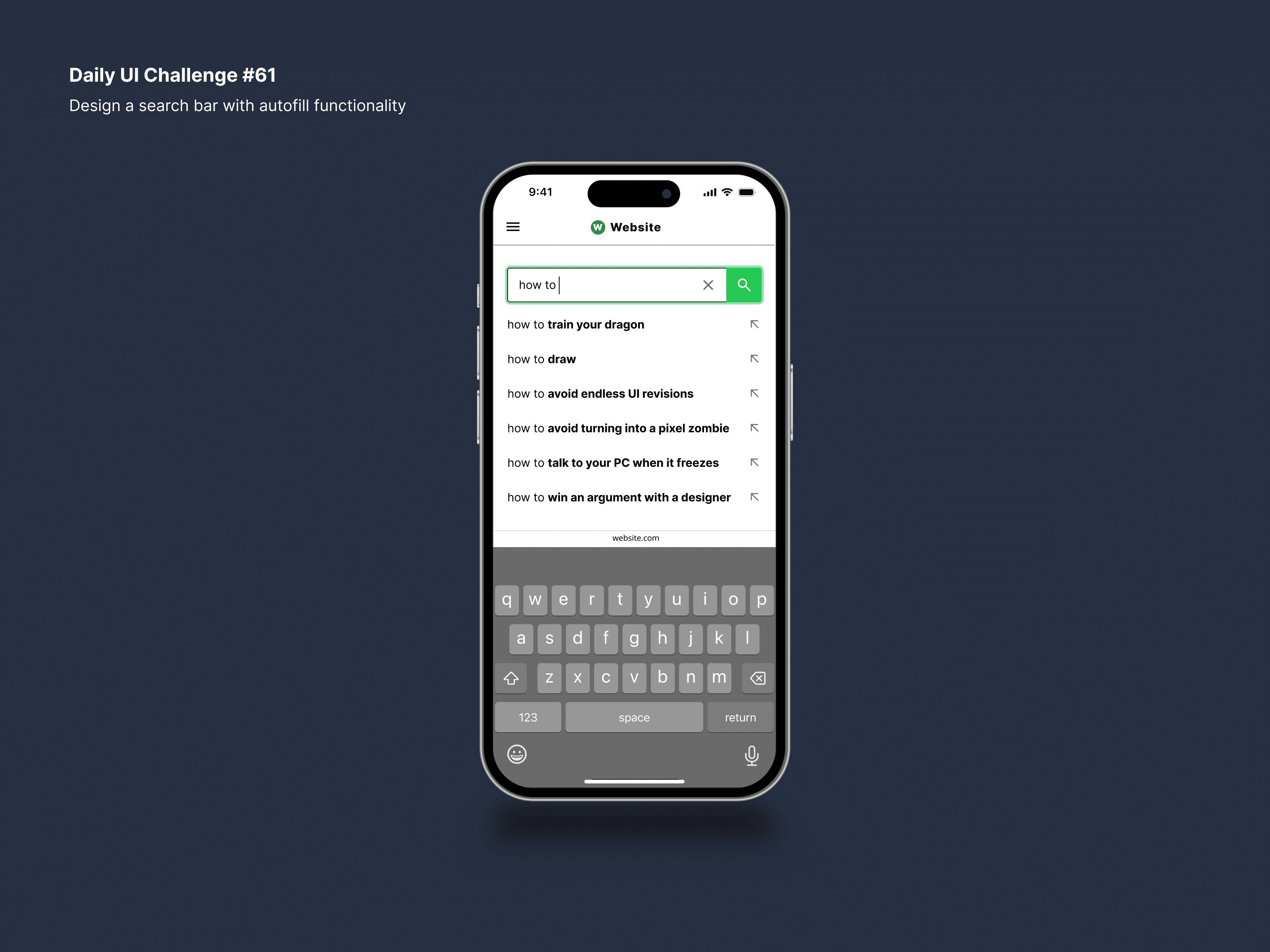 Daily UI Challenge #61