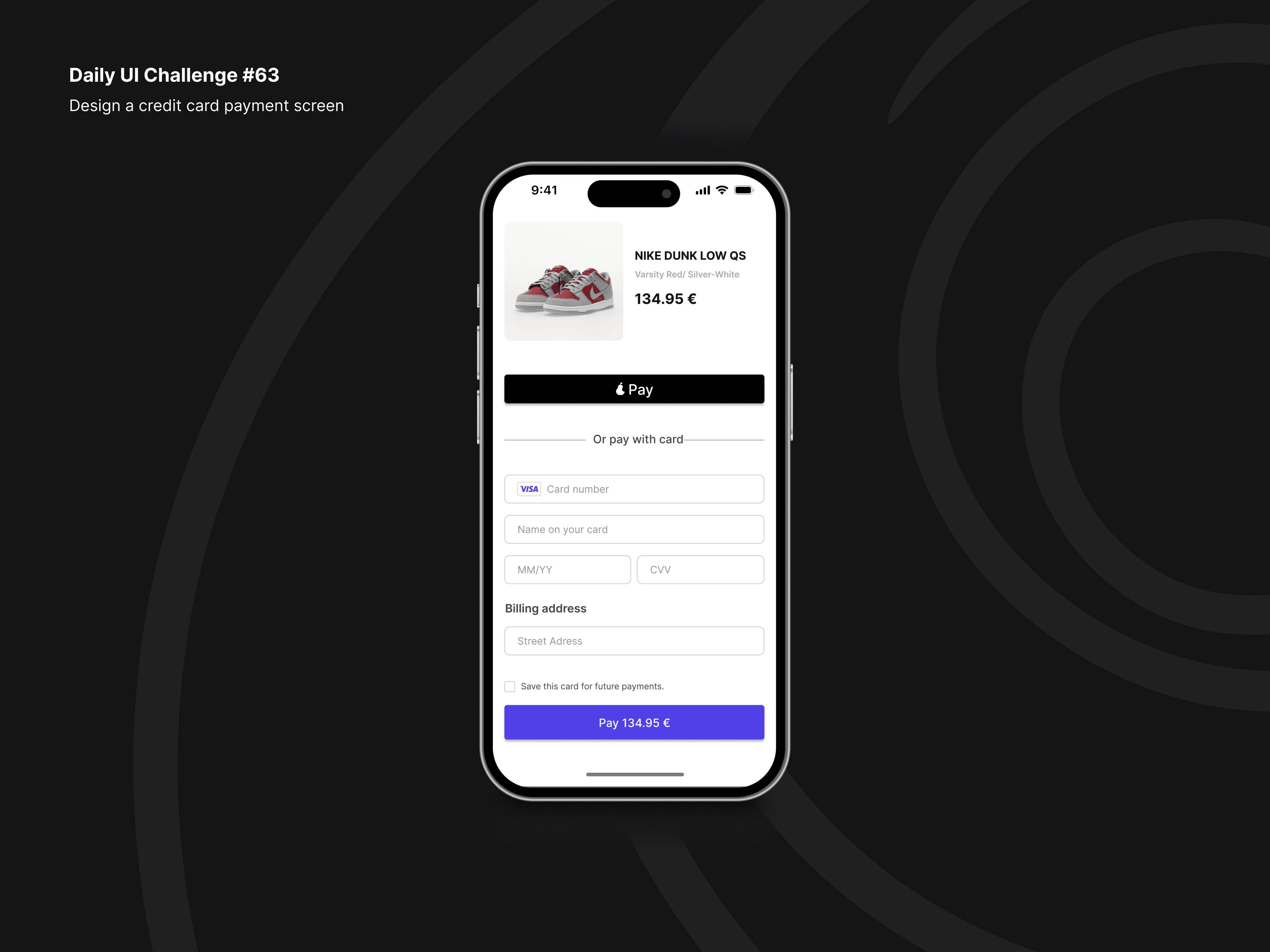 Daily UI Challenge #63