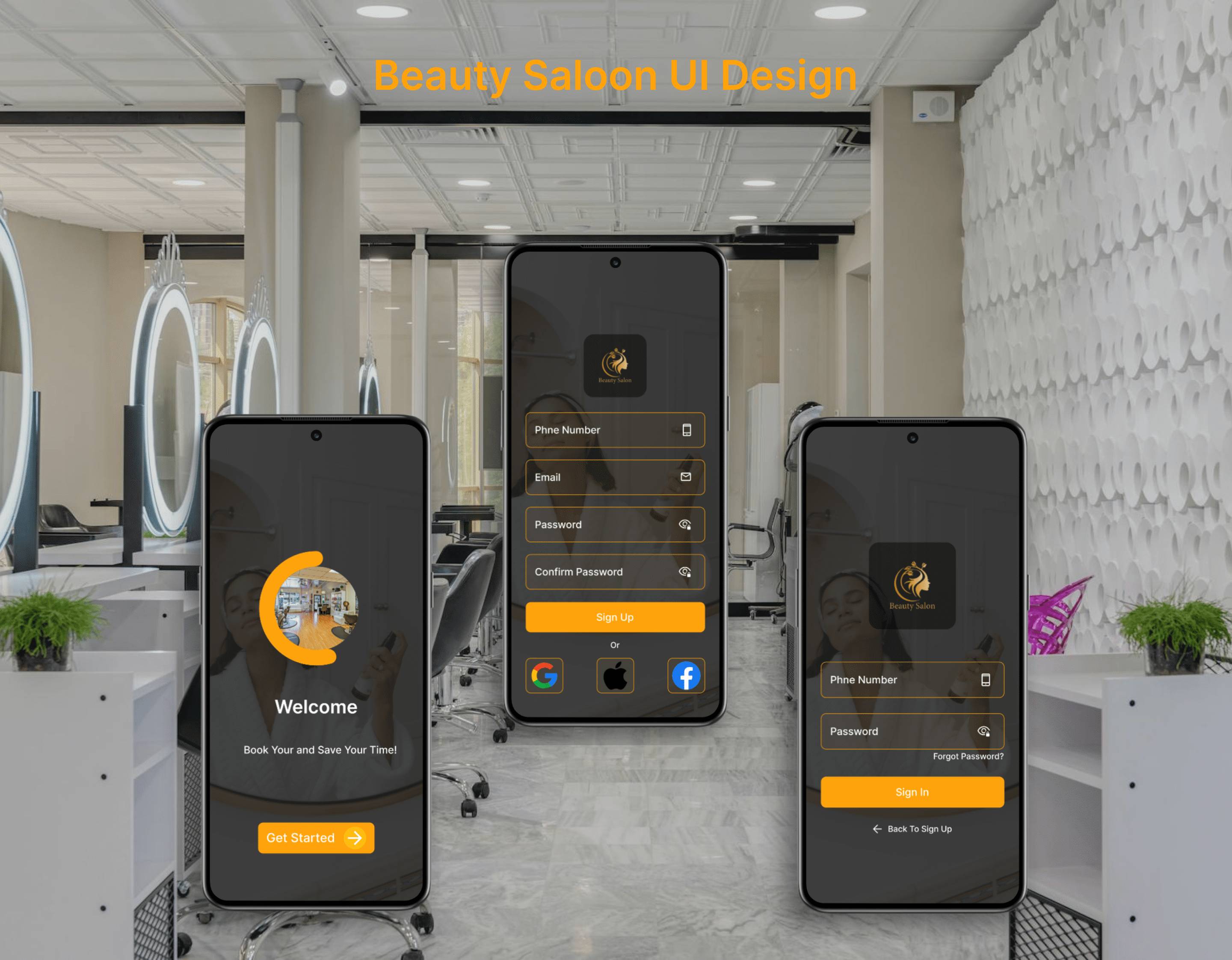 Beauty Saloon App UI Design
