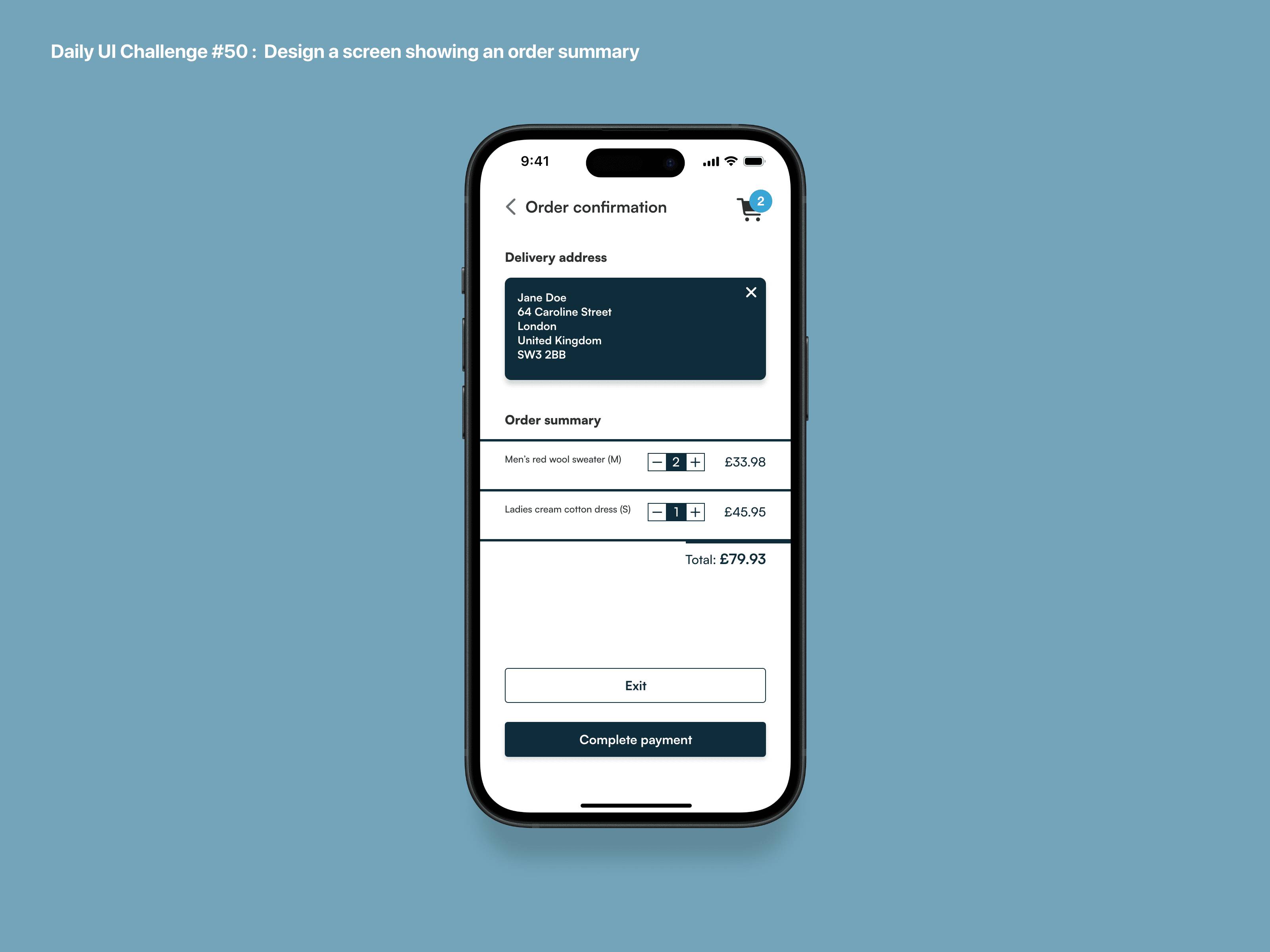 Daily UI Challenge #50
