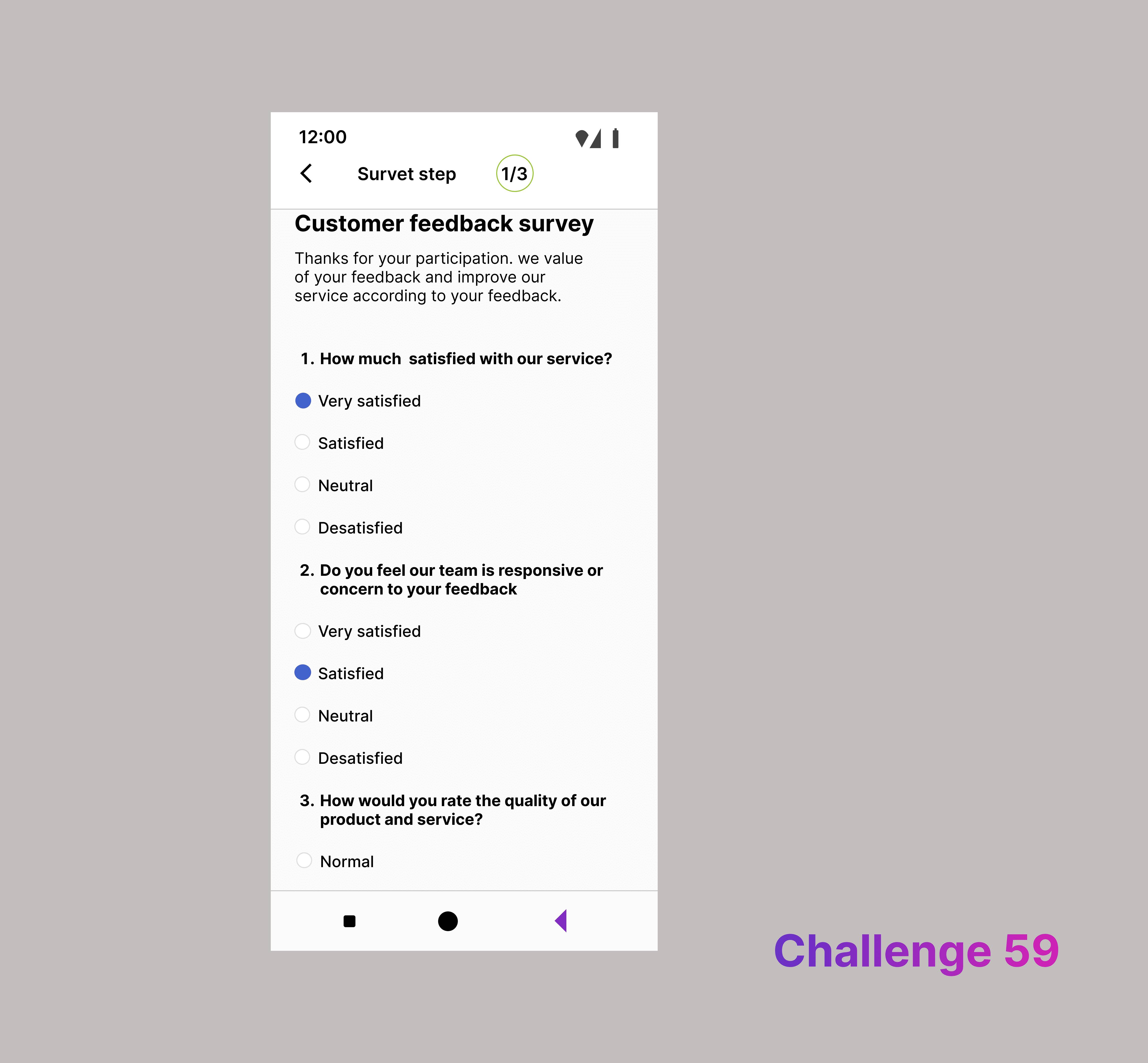 Daily UI Challenge #59