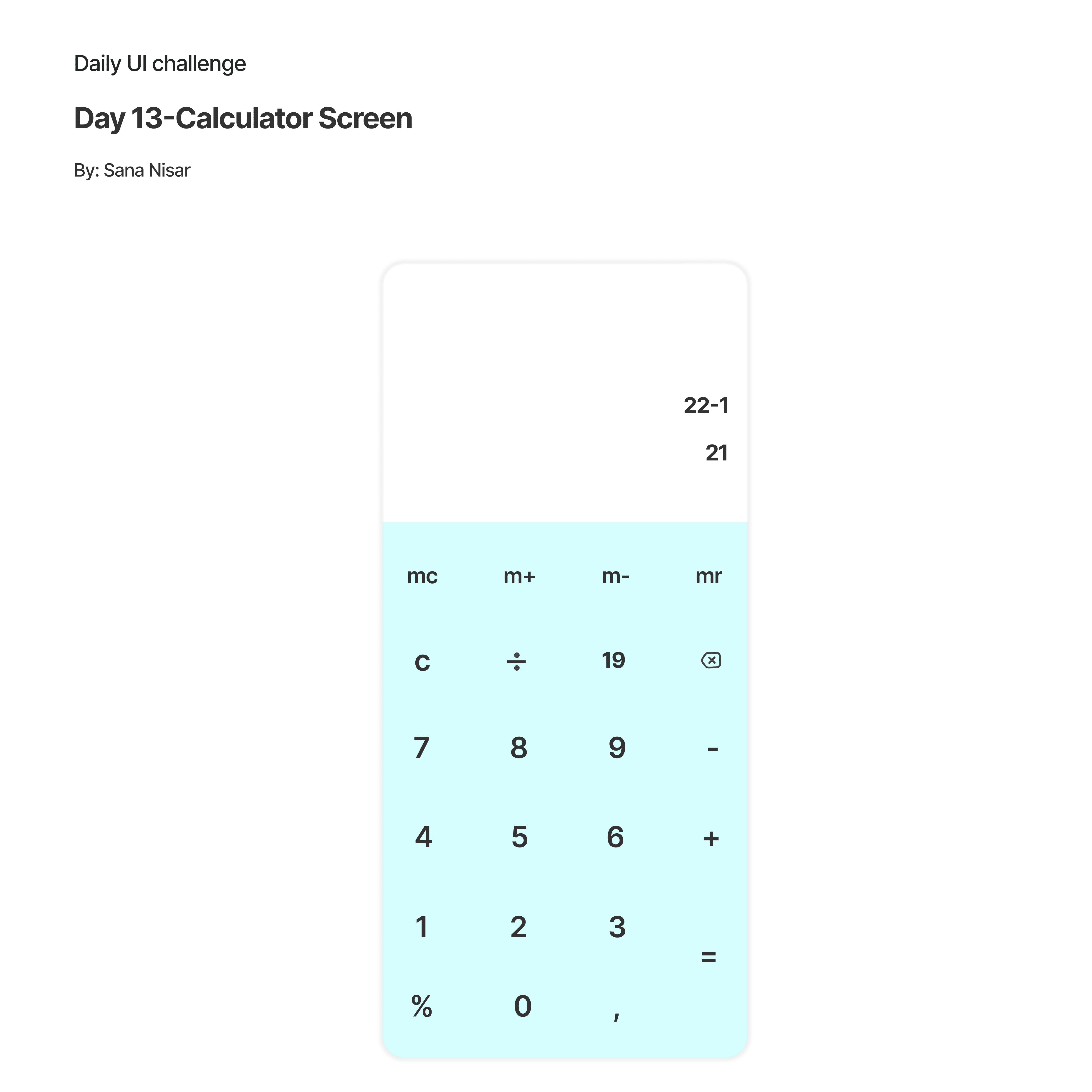 Daily UI Challenge #13