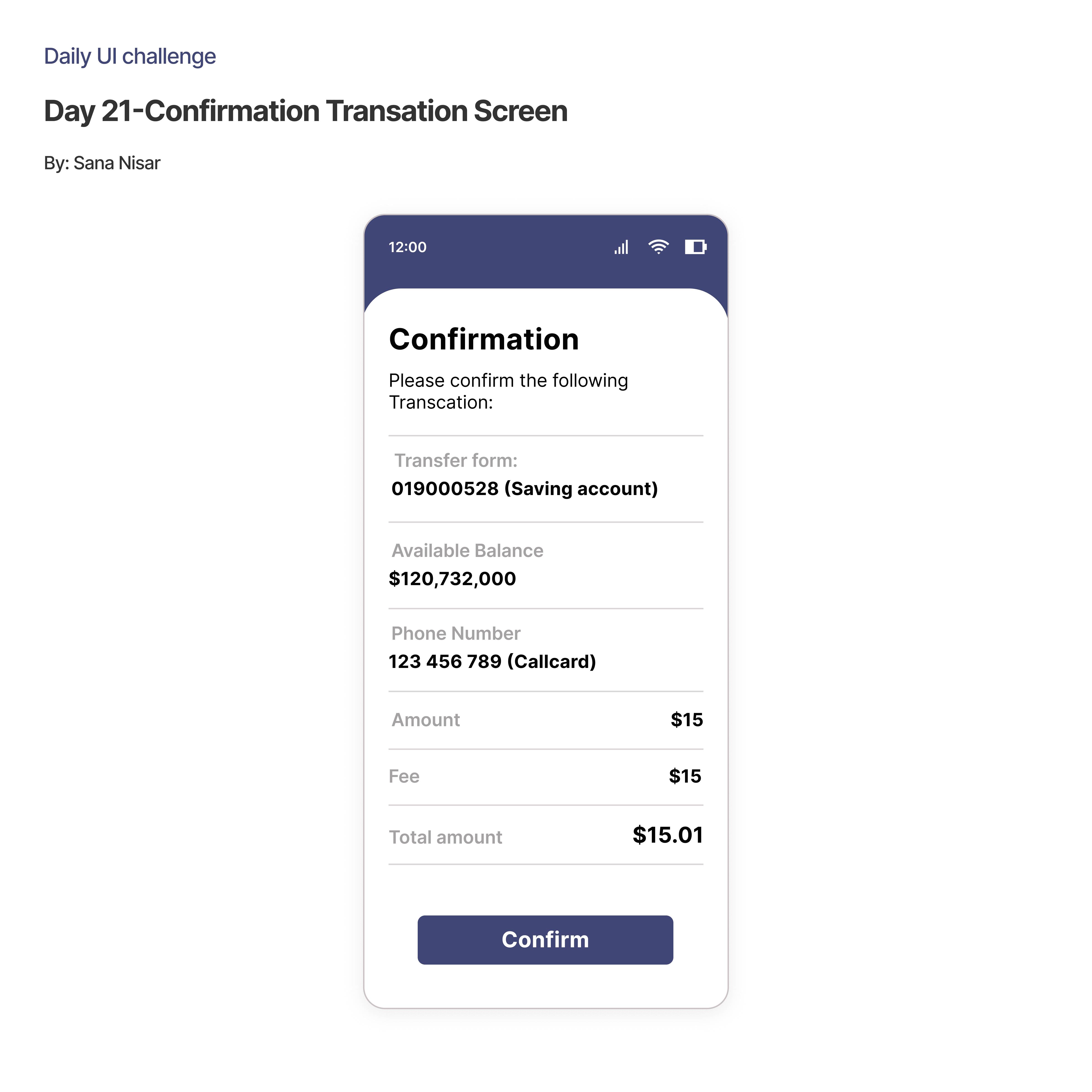 Daily UI Challenge #22