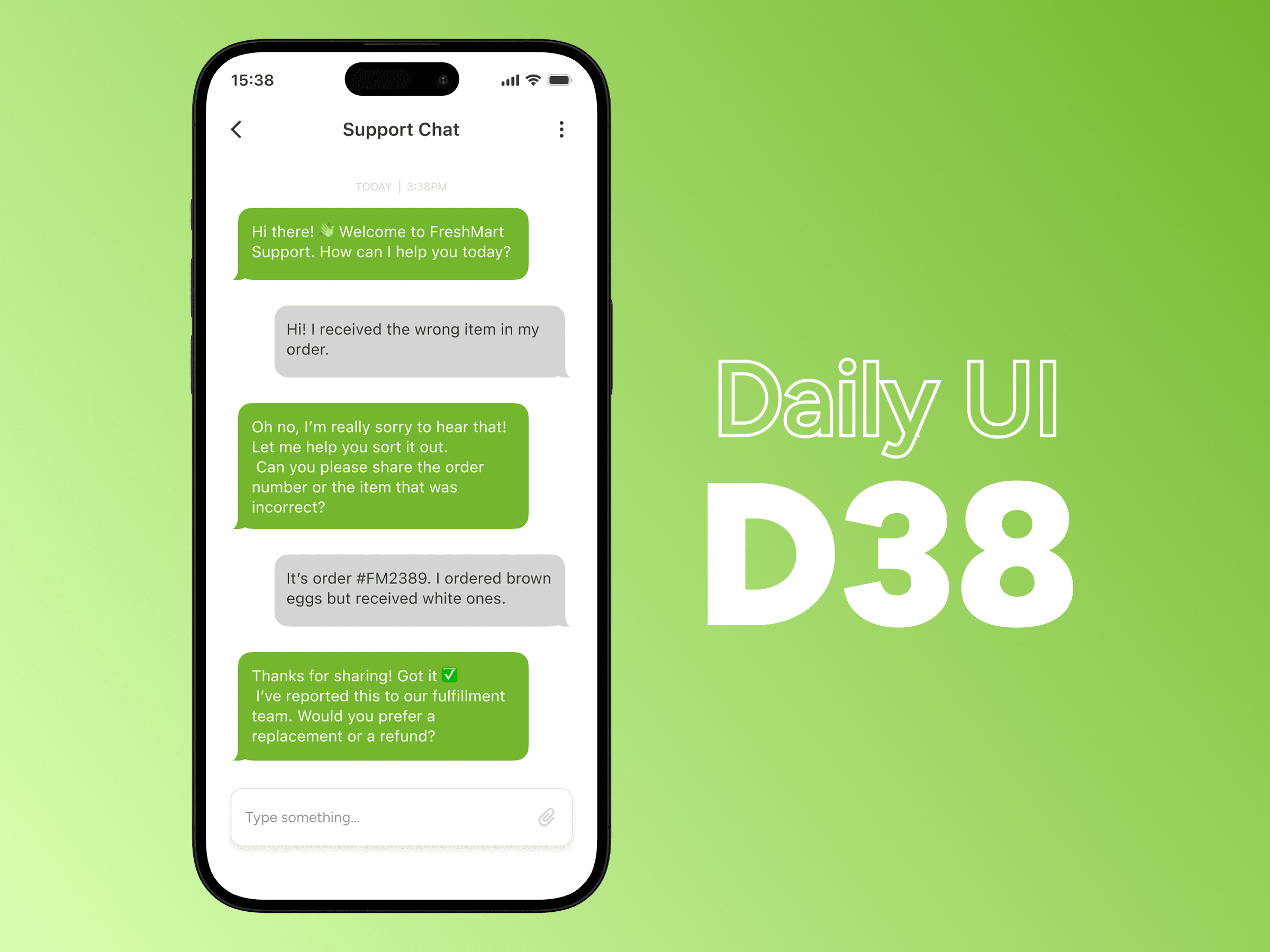Daily UI Challenge #38