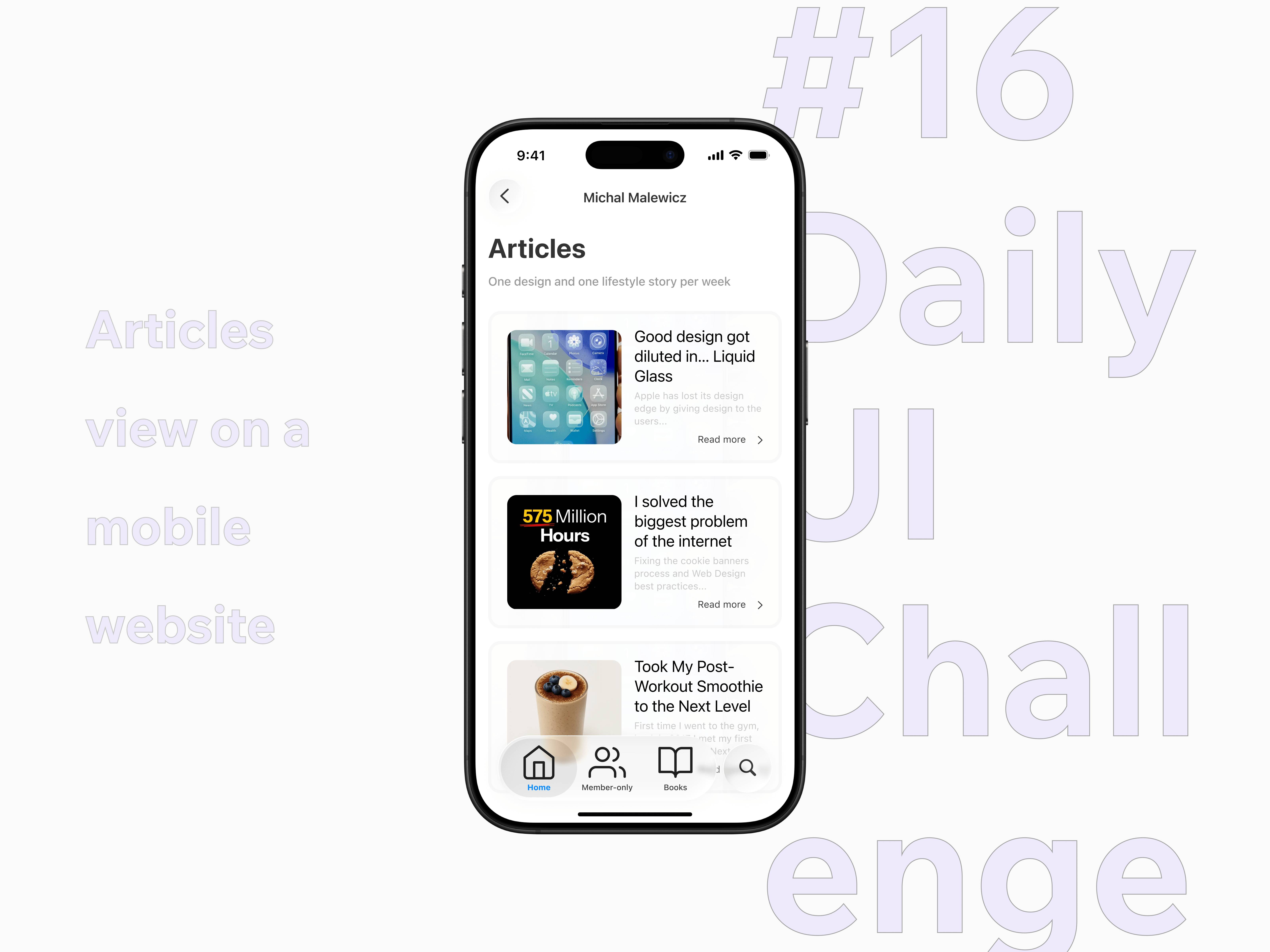 Daily UI Challenge #16