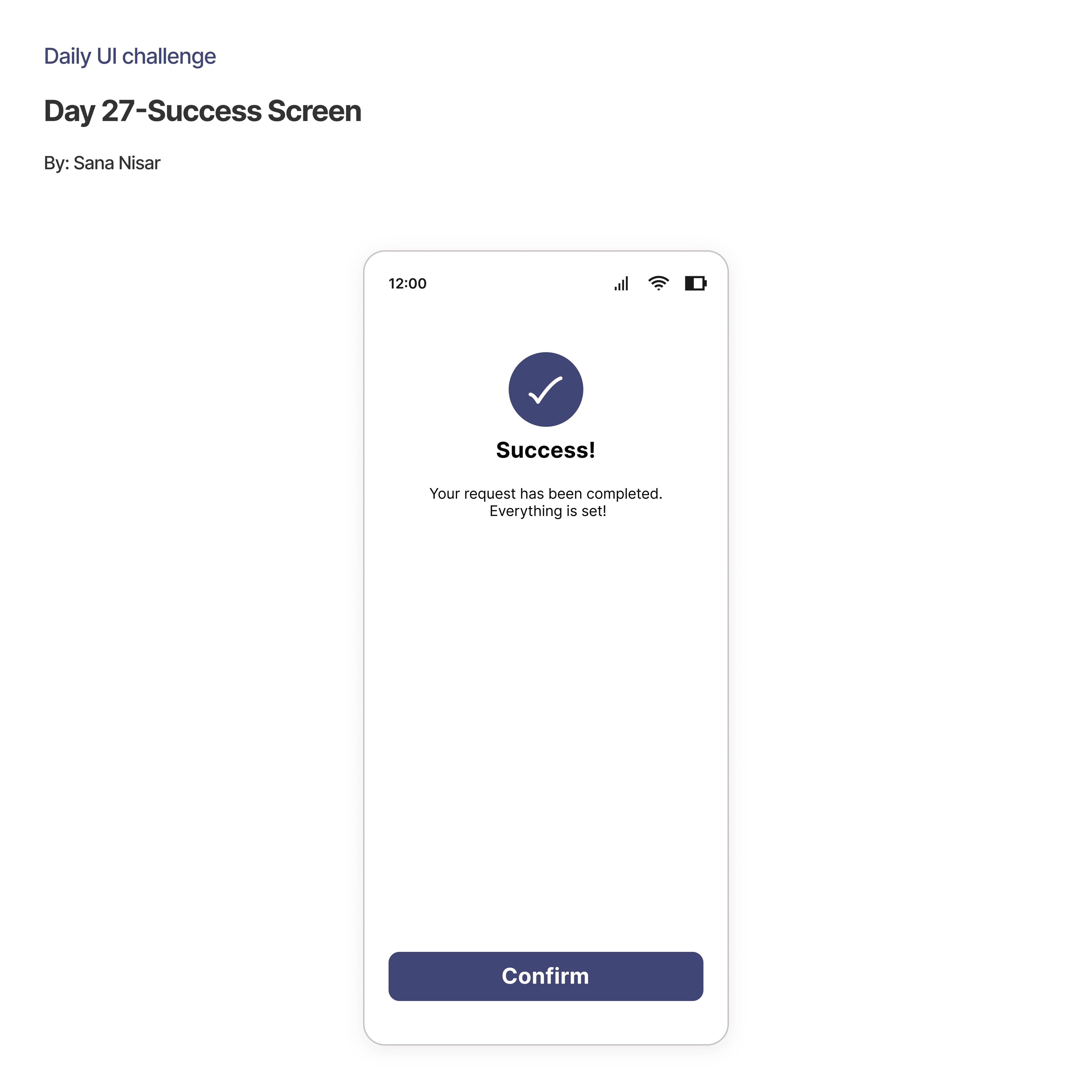 Daily UI Challenge #27