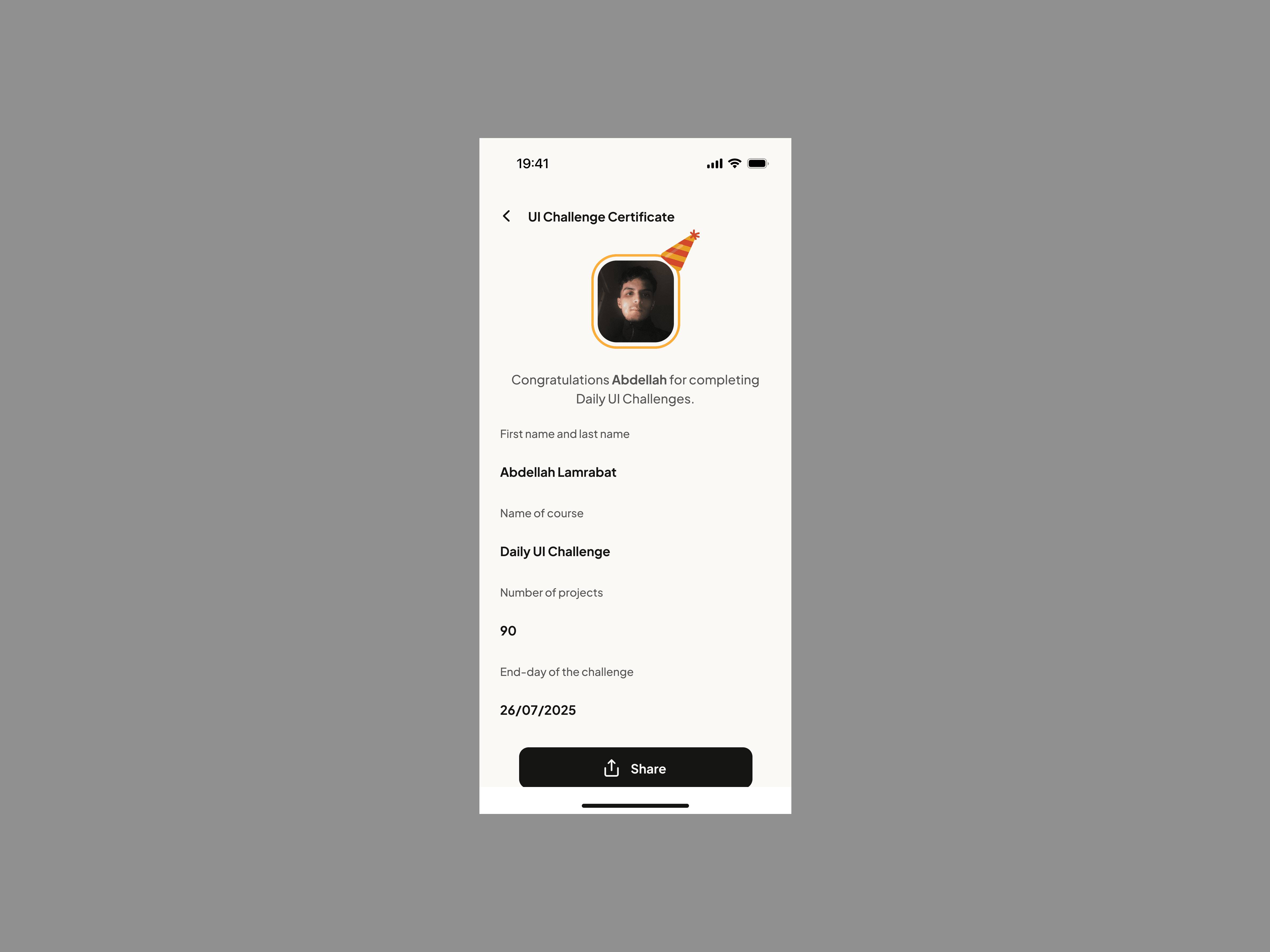 Daily UI Challenge #90