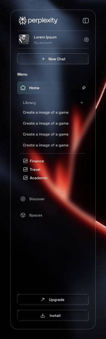 Glass Sidebar