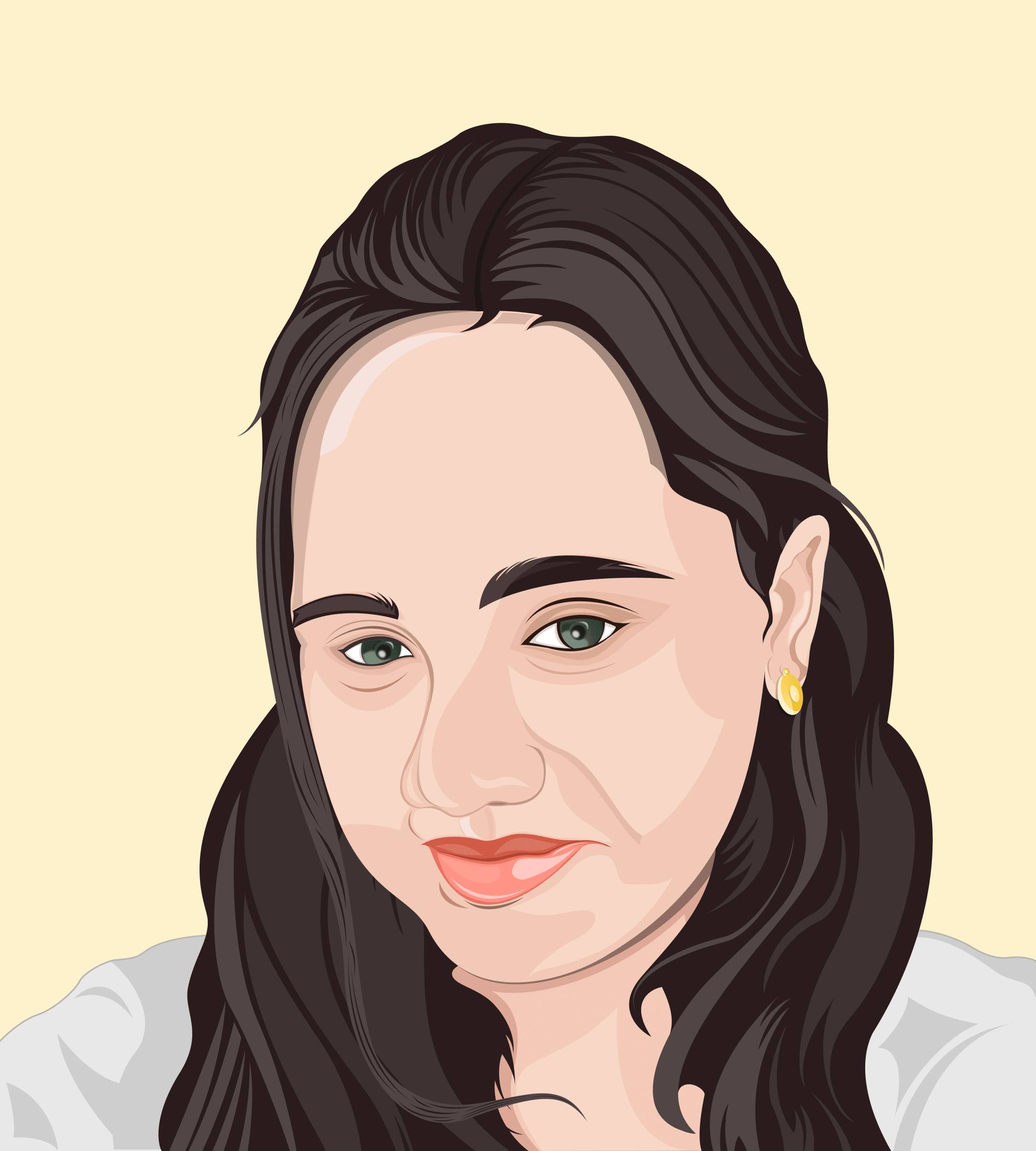 In Her Calm: A Vector Portrait ✨