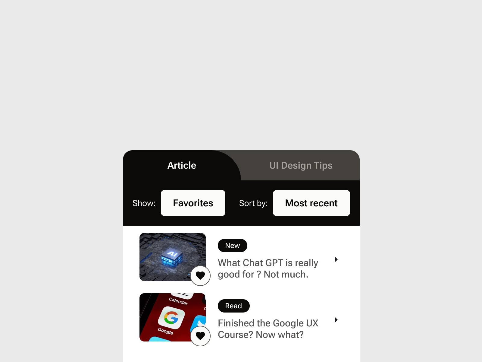 Daily UI Challenge #67