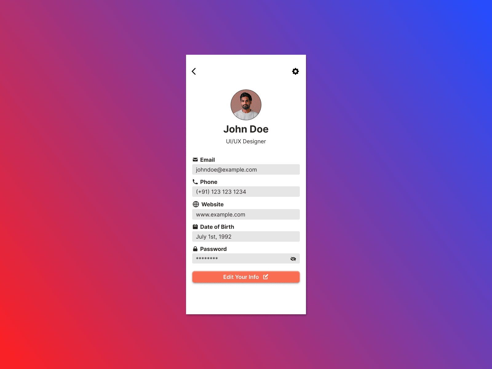 Daily UI Challenge #10