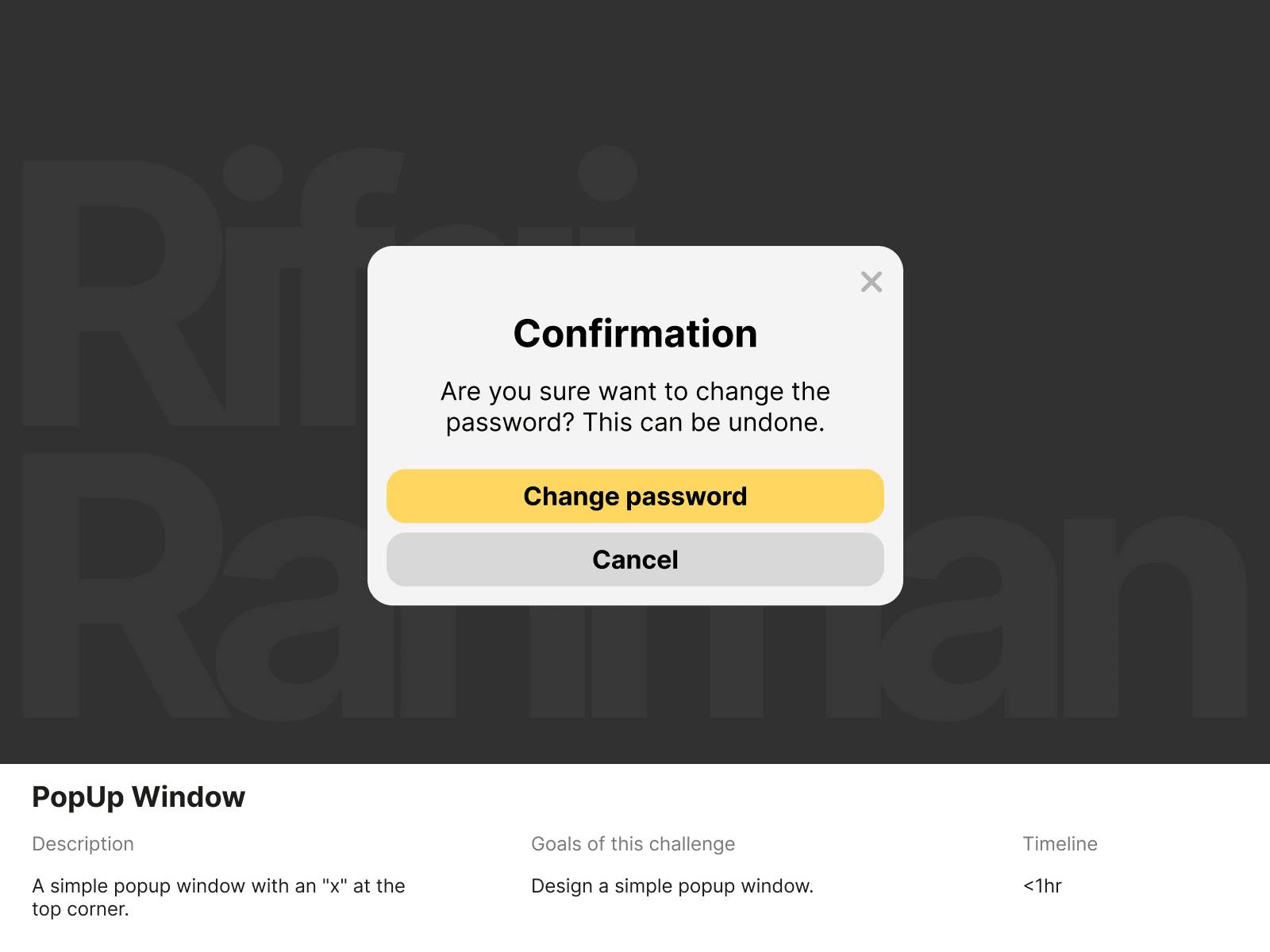 Daily UI Challenge #5