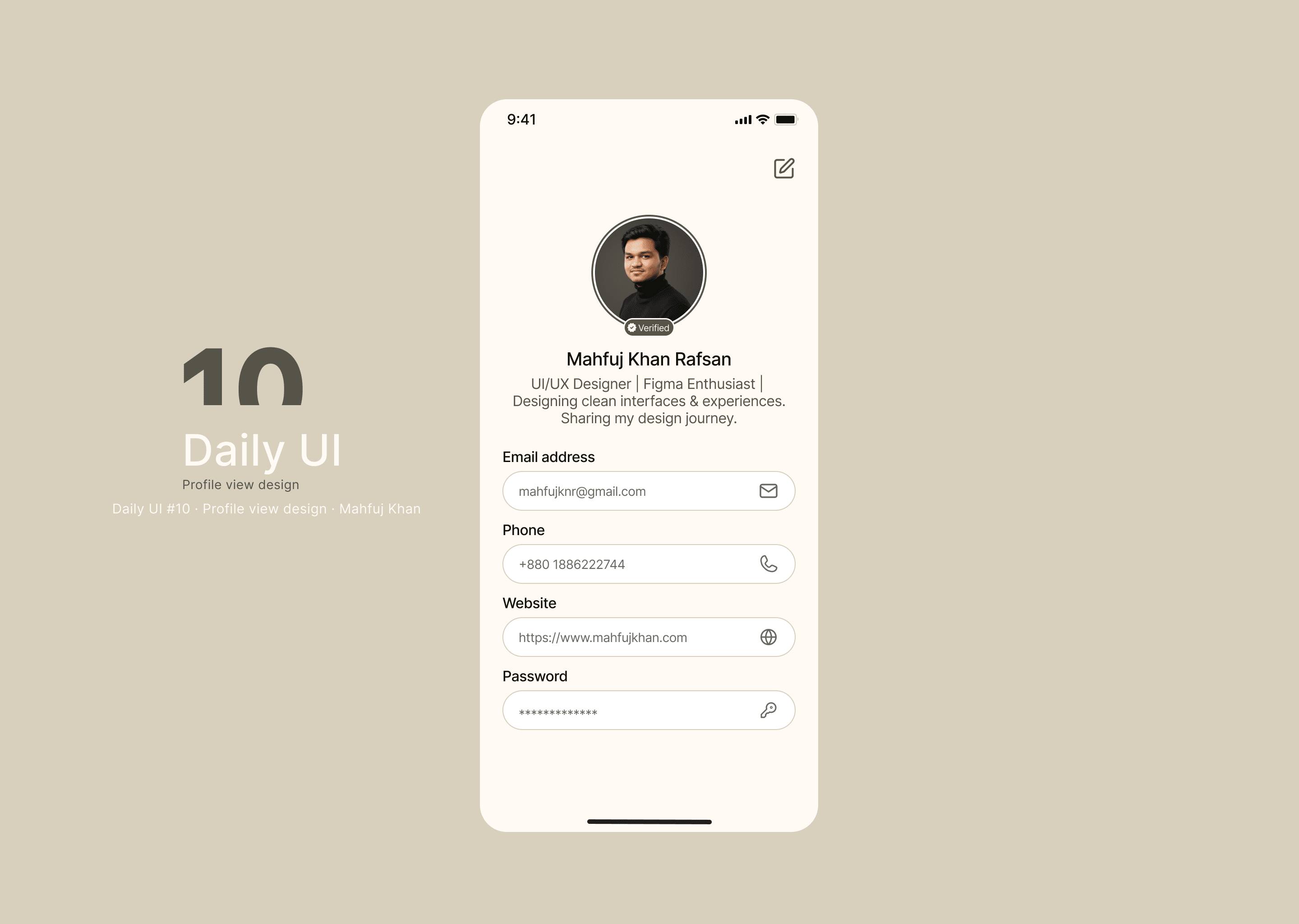 Daily UI Challenge #10