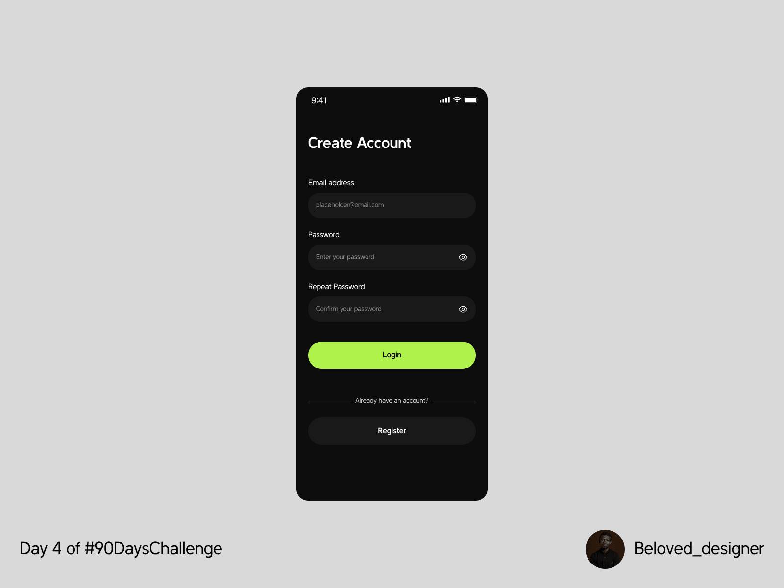 Daily UI Challenge #4