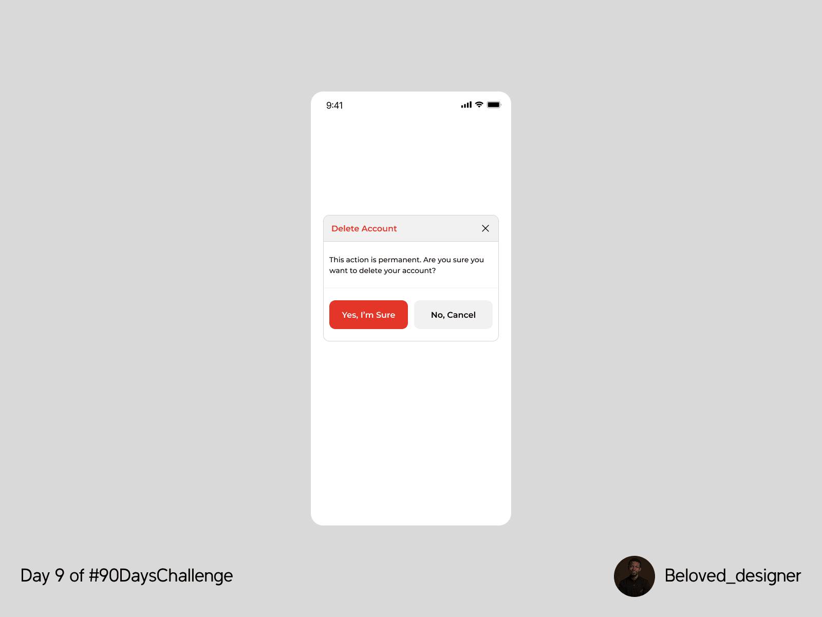 Daily UI Challenge #9
