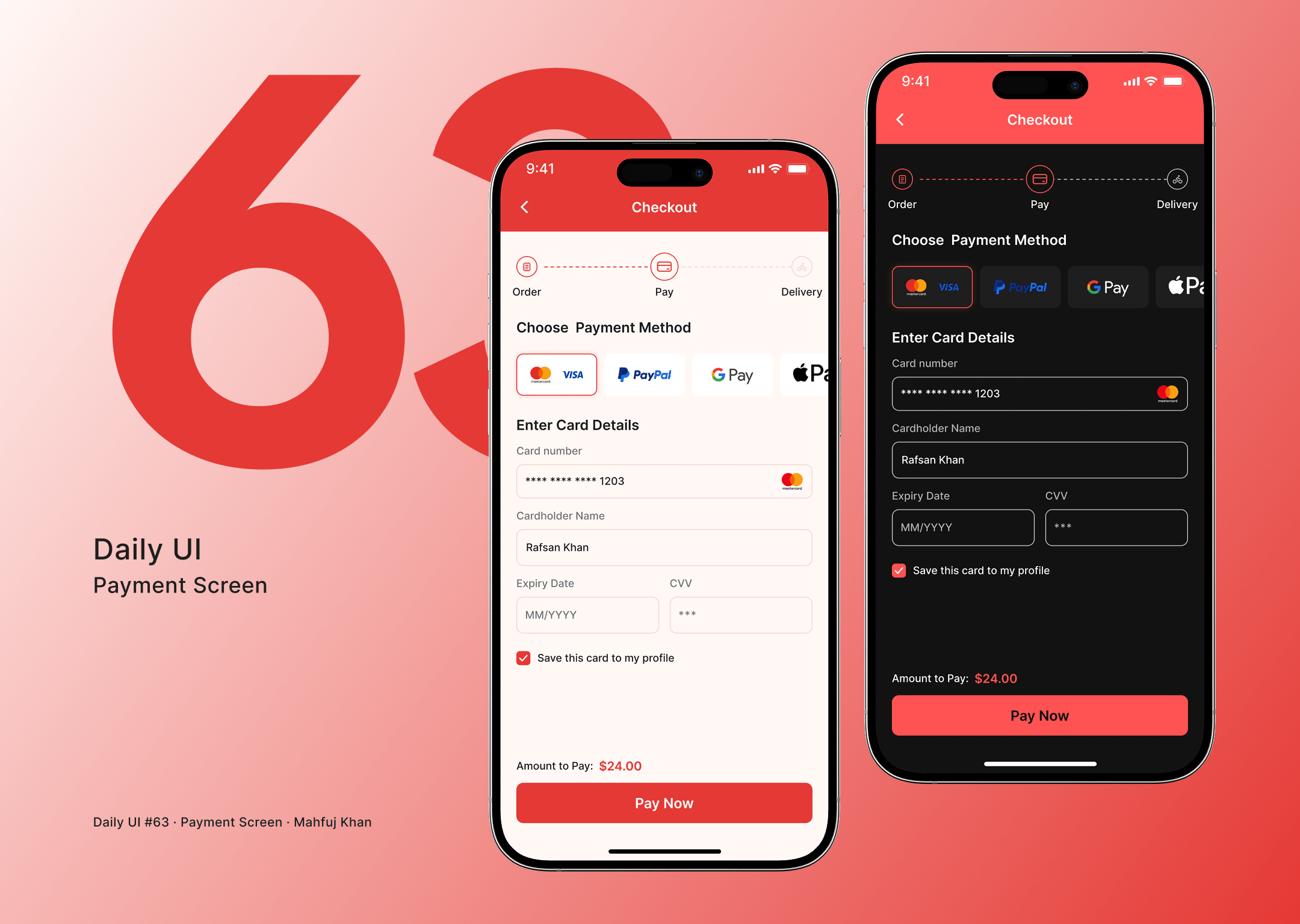 Daily UI Challenge #63
