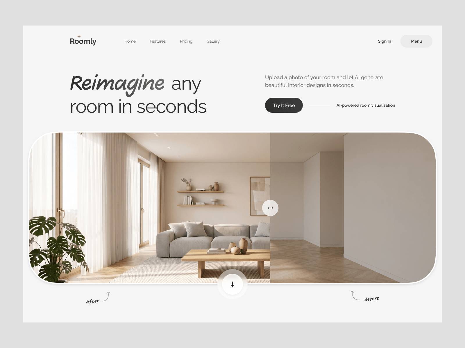 Roomly — AI-Powered Room Visualization ✨