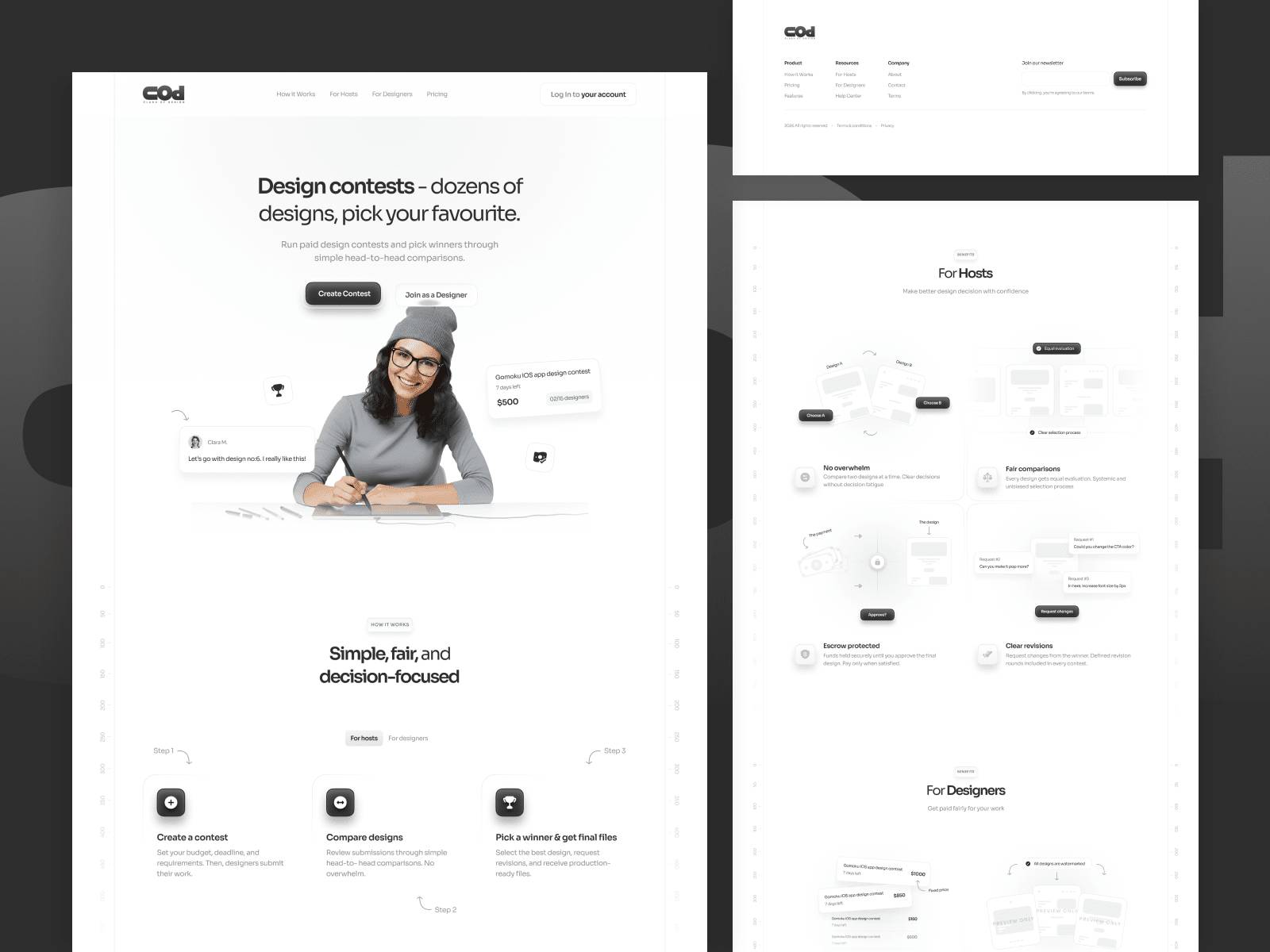 Design Contest Platform Website UI 🧡